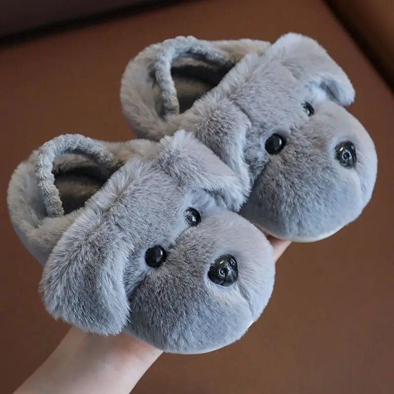 Winter Warm Cartoon Dog Kids Slippers - Image 8